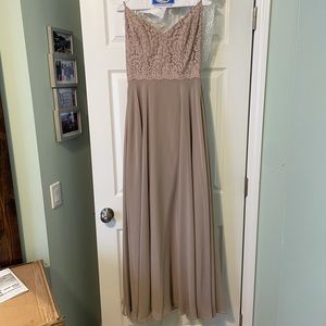 Serendipity Lace Bridesmaid Dress - Taupe